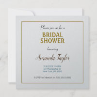 Gold & Silver Color Minimalist Bridal Dusche