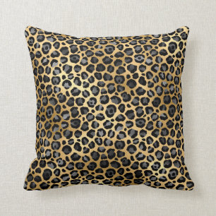 GOLD SILVER LEOPARD PILLOW KISSEN