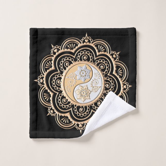 Gold & Silver Mandala Waschlappen (Waschlappen)