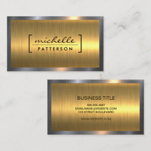 Gold Silver Metallic Shine Industrie Visitenkarte