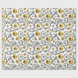 Gold & Silver Swirl Elegance Geschenkpapier