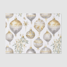 Gold Silver Vintage Weihnachtsschmuck Seidenpapier