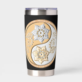 Gold & Silver Yin Yang water bottle Thermobecher