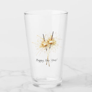 Gold Silvester-Tag-Feier Funken Glas