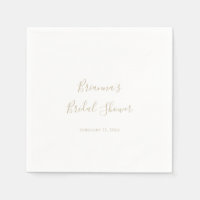 Gold Simple Minimalistisch Brautparty Napkins
