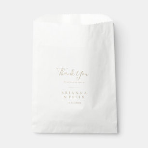 Gold Simple Minimalistisch Dankeschön Gastgeschenk Geschenktütchen
