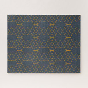 Gold, simple, modern, cool, trendy lines geometric puzzle