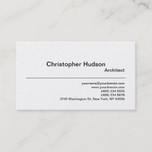 Gold Simple Schlicht Architect Business Card Visitenkarte