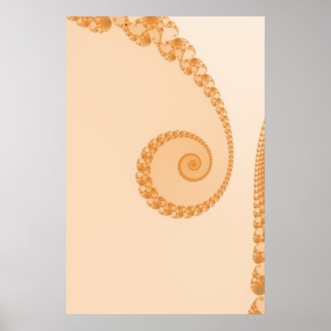 Gold Simple Spiral Poster (Vorne)
