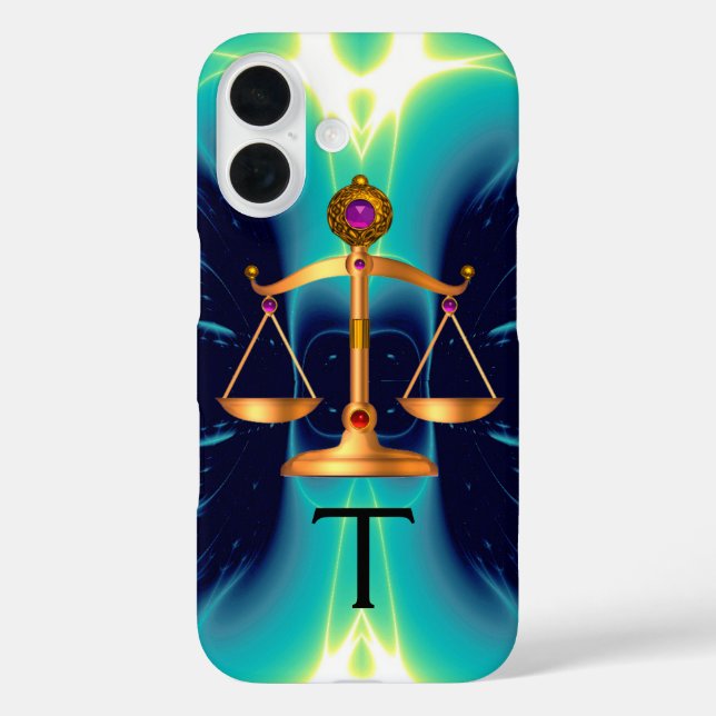 GOLD-SKALA MIT GEM STONES-MONOGRAM Case-Mate iPhone HÜLLE (Rückseite)