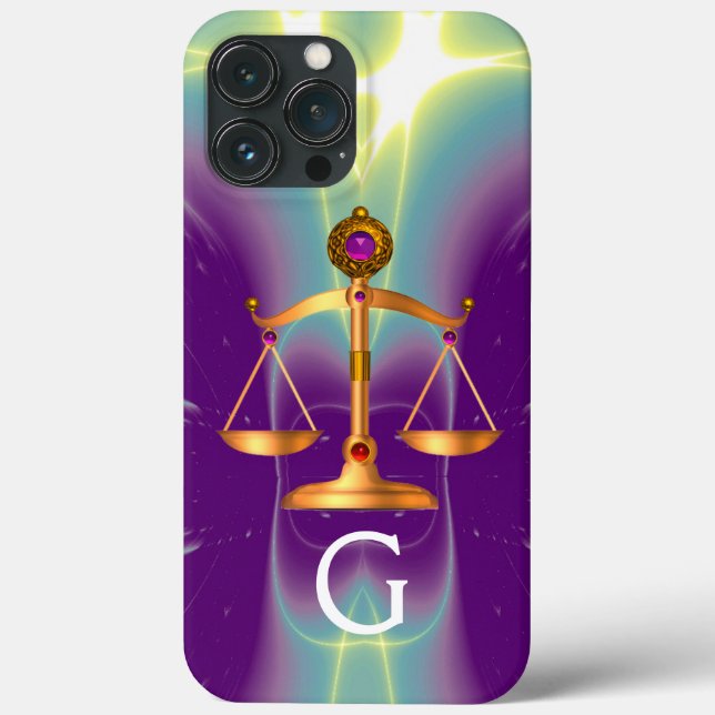GOLD-SKALA MIT GEM STONES-MONOGRAM Case-Mate iPhone HÜLLE (Rückseite)