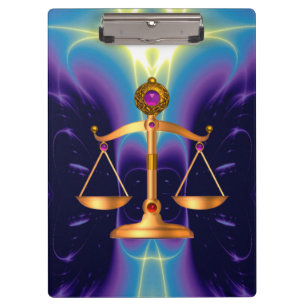 GOLD-SKALA MIT GEM STONES-MONOGRAM KLEMMBRETT