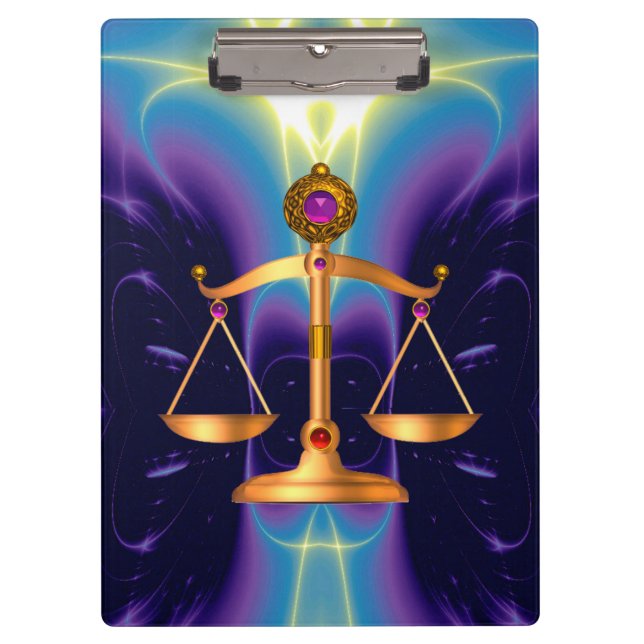 GOLD-SKALA MIT GEM STONES-MONOGRAM KLEMMBRETT (Vorderseite)