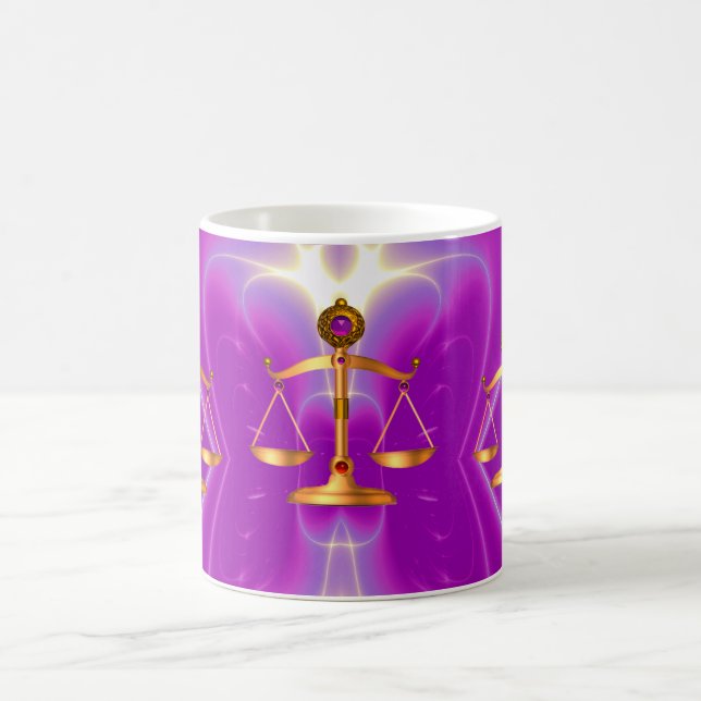 GOLD-SKALEN MIT GEM STONES, Justiz-Symbol Tasse (Mittel)