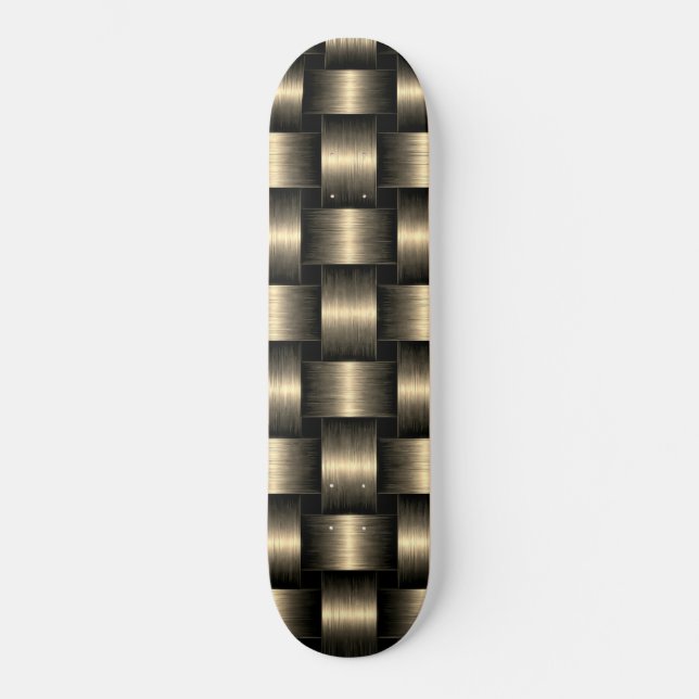 Gold Skateboard Lattice Design (Vorderseite)