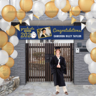 Gold Sketch 2025 Eine Foto Moderne Graduation Part Banner