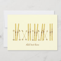 Gold Skier | Vintage-Ski-Creme Winter