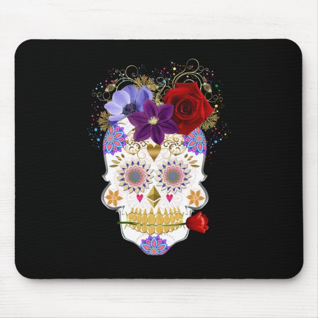 Gold Skull Mouse Pad Mousepad (Vorne)