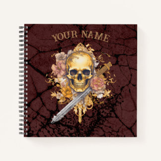 Gold Skull-Notebook Notizbuch