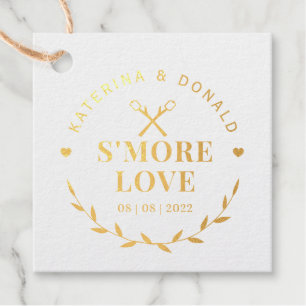 Gold S'more Liebe Wedding Geschenkanhänger
