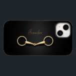 Gold Snaffle Bit Elegante Reittiere Personalisiert Case-Mate iPhone 14 Hülle<br><div class="desc">Dieses elegante Handy hat einen goldenen Klingelmantel unter Ihrem Namen.</div>
