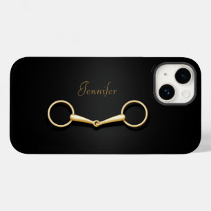 Gold Snaffle Bit Elegante Reittiere Personalisiert Case-Mate iPhone 14 Hülle