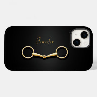 Gold Snaffle Bit Elegante Reittiere Personalisiert Case-Mate iPhone 14 Hülle