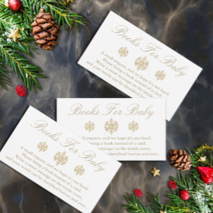 Gold Snowflake Books für Baby Begleitkarte