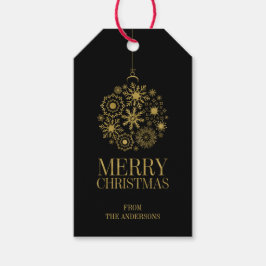 Gold Snowflake Ornament Holiday Gift Tags Geschenkanhänger
