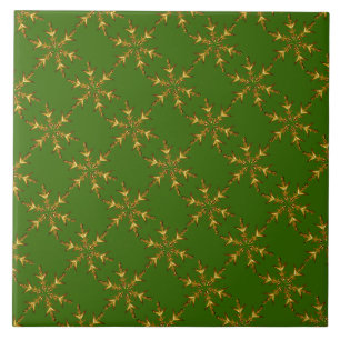 Gold Snowflake Tile Fliese