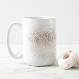 Gold Snowflake Weihnachtsfeiertag Tasse