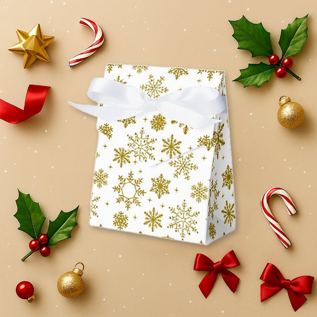 Gold Snowflake Weißer Winter Bäckereistil Geschenkschachtel (Von Creator hochgeladen)