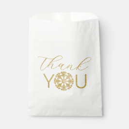 Gold Snowflake Winter Vielen Dank für Ihre Unterst Geschenktütchen
