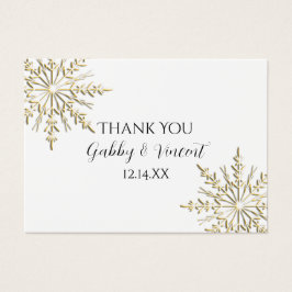 Gold Snowflake Winter Wedding Liebesmarken