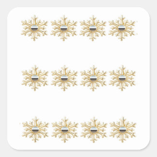 Gold Snowflakes Stickers
