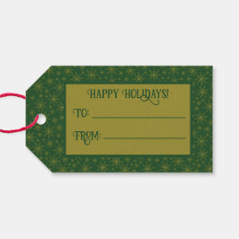 Gold Snowflakes Weihnachten Geschenkanhänger