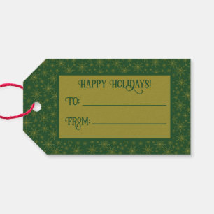 Gold Snowflakes Weihnachten Geschenkanhänger