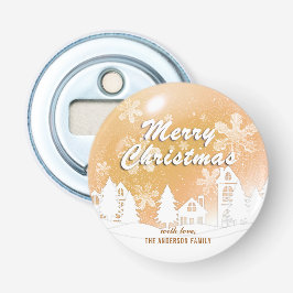 Gold Snowflakes Weihnachten Weihnachten Frohes Neu Flaschenöffner
