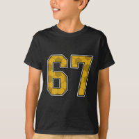 Gold Soccer Muster Nummer 67 Trikot Spieler Unifor
