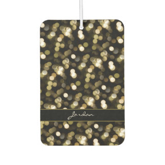 Gold Soft Focus Funkelleuchten mit Namen Autolufterfrischer