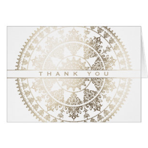 Gold Solar Mandala Dankeschön Karte - Custom Color