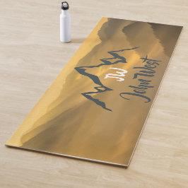 Gold Sonnenaufgang personalisierbare Berge Monogra Yogamatte