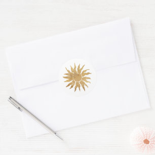 Gold-Sonnenschutzmittel-Verpackungsbrief-Aufkleber Runder Aufkleber