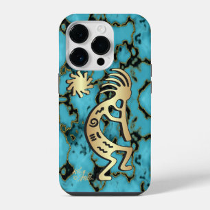 Gold Southwest Kokopelli iPhone / iPad Gehäuse 14 Pro Hülle