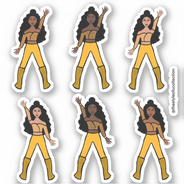 Gold Spark Dancer Stickers Aufkleber (Vorderseite)