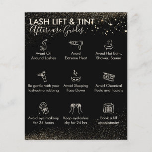 Gold Sparkasse Lash Lift Tint Nachsorgebudget Flyer