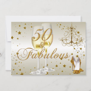 Gold Sparkle 50 & fabelhafte Einladung zum Geburts