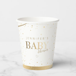 Gold Sparkle Baby Dusche Pappbecher