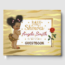 Gold Sparkle Baby Showbook Gästebuch