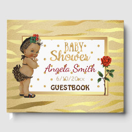 Gold Sparkle Baby Showbook Gästebuch